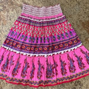 Vibrant Pink Bohemian Skirt
